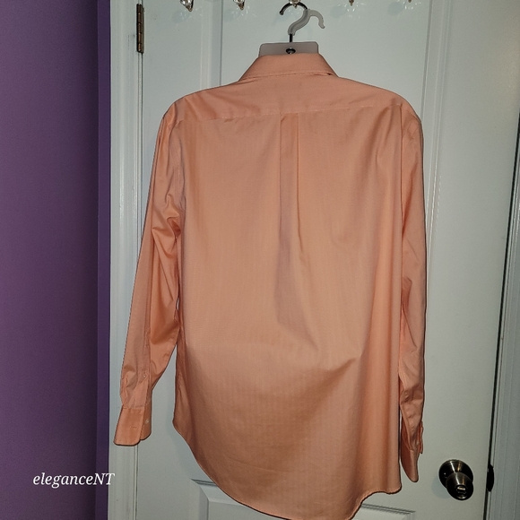 Ralph Lauren Men's Peach Long Sleeve Regular Fit Shirt Sz: XL (17 1/2 collar) - Picture 10 of 10